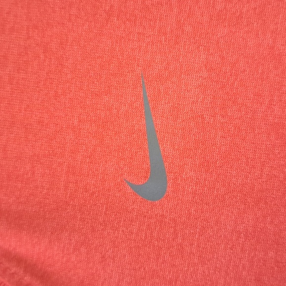 Nike Coral Orange Dry-Fit Short Sleeve, V-Neck Tee, Size Large - Picture 7 of 7